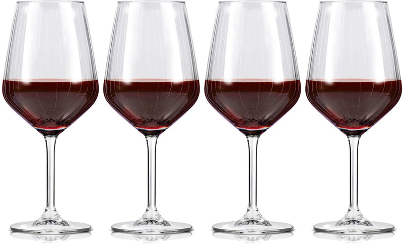 Alpina wijnglazen rode wijn - 4 stuks rode wijnglazen - wijnglas 50cl - wijnglazen set - glazenset voor diner - wijn glazen - helder glas