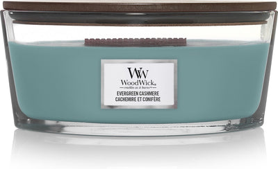 Woodwick heartwick flame ellipse geurkaars - evergreen cashmere - 50 branduren