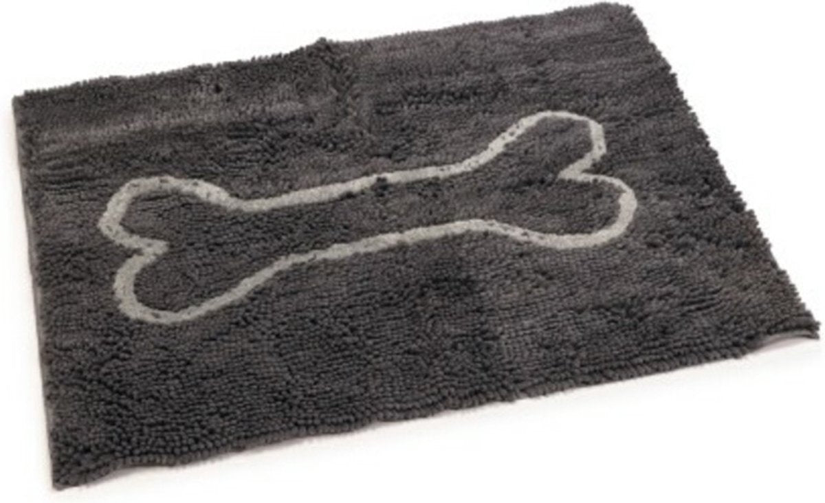 Dog gone smart dirty dog droogloopmat hond - dierenmat - grijs - 88 x 68 cm