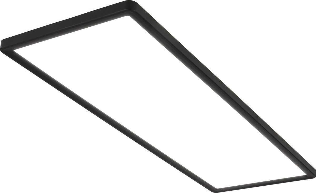 Briloner slim - led plafonniere - plafondlamp - paneel ultraplat - 4.000 k neutraal wit licht - 58x20x3cm (lxbxh) - zwart