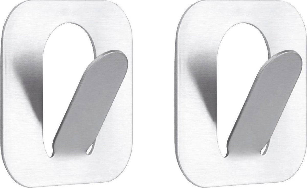 Tiger - handdoekhaak paperclip - 2 stuks - rvs geborsteld