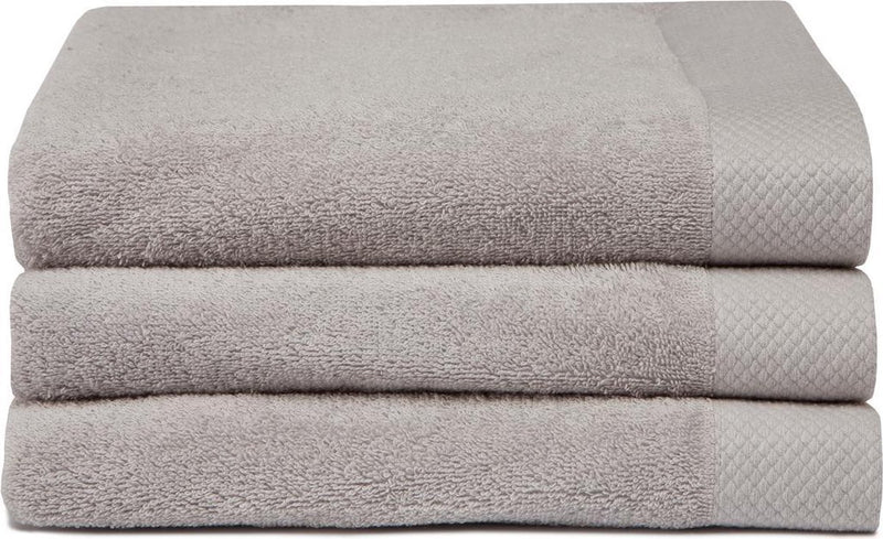 Seahorse pure badhanddoek - set van 3 - katoen - superzacht - badstof - 60x110 cm - beige