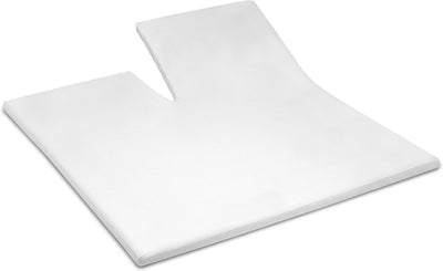 Cinderella - weekend - topper hoeslaken met split - 200x210 cm - tot 15 cm matrashoogte - 100% katoen - wit