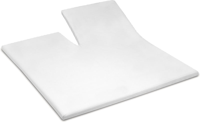 Cinderella - sundays - topper hoeslaken met split - 180x210 cm - tot 15 cm matrashoogte - 100% katoen-satijn - wit