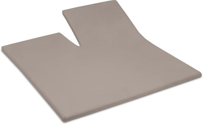 Cinderella - weekend - topper hoeslaken met split - 180x200 cm - tot 15 cm matrashoogte - 100% katoen - taupe