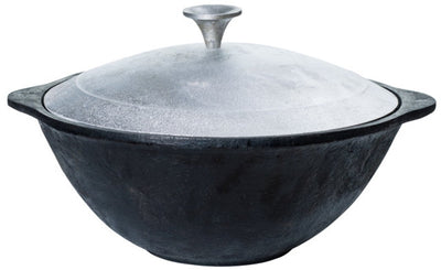 Texas club | kazan | wok | gietijzer | aluminium deksel | 8 l