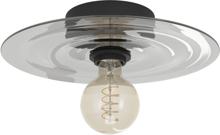 Eglo lintmill plafondlamp - wandlamp - e27 - ø 30 cm - zwart|grijs