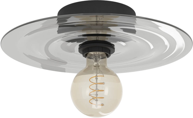 Eglo lintmill plafondlamp - wandlamp - e27 - ø 30 cm - zwart|grijs