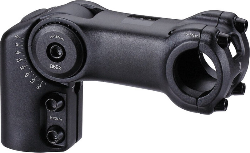 Bbb cycling stuurpen verstelbaar 80mm - verstelbare stuurpen racefiets, e-bike mtb - 25.4mm stuurpenverlenger - -40° +60° hoek - highfix - bhs-34