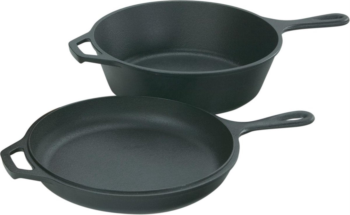 Lodge logic combo cooker - ø26 cm - 2 delig - zwart