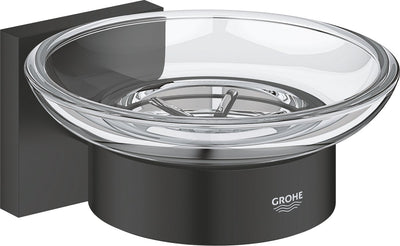 Grohe quickfix start cube zeepschaal met houder - matte black