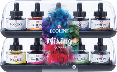 Ecoline vloeibare waterverf mengset | 10 x 30 ml
