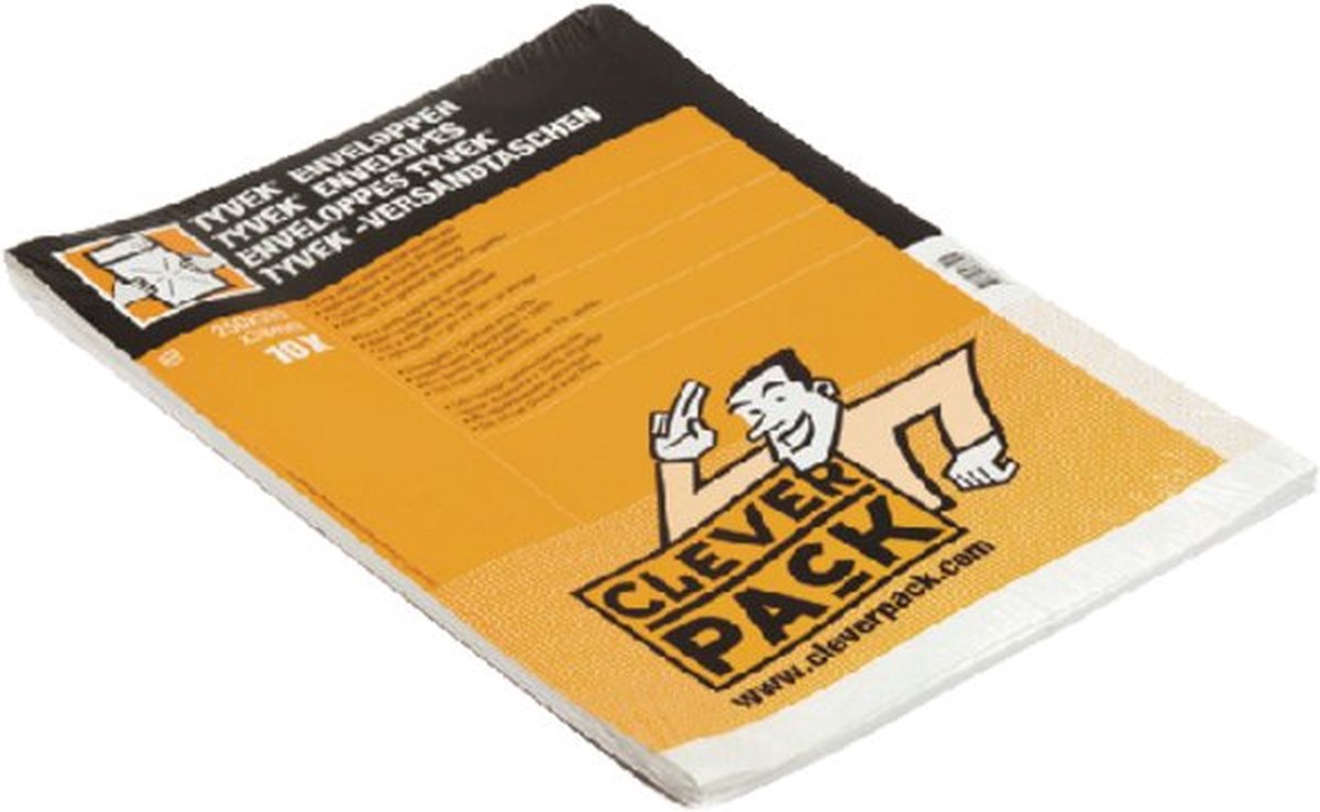 Cleverpack envelop tyvek - monsterzak - 250x353x38mm wit - 10 stuks