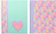 Kangaro ancor spiraalblok - b'log hearts - formaat a4 - ruit 5mm - 2 stuks