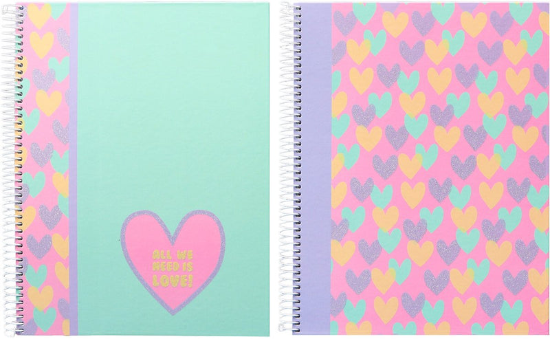 Kangaro spiraalblok - b'log hearts - formaat a4 - met lijn - 2 stuks - an-124194-a