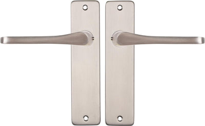 Starx deurklink zilver - rvs look â€“ deurbeslag â€“ deurkruk met schild â€“ blind - deurklink vlinder - 43 x 180 mm â€“ ã˜ 18 mm