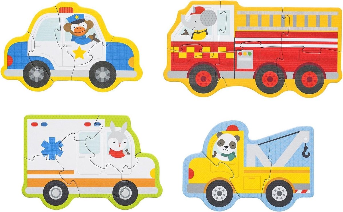 Petit collage - puzzel 'rescue vehicles'