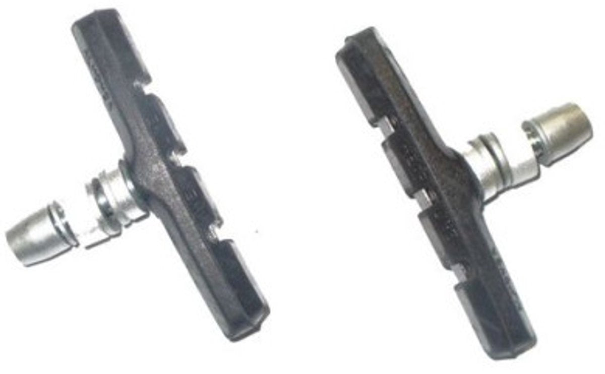 Dresco remblokken - voor v-brake remmen - inbus bevestiging - lengte 70mm - voor de voor- of achterrem - sterke remkracht in droge en natte weersomstandigheden
