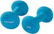 Tunturi dumbbell set - 2 x 5,0 kg - neopreen - fluor blauw - incl. gratis fitness app