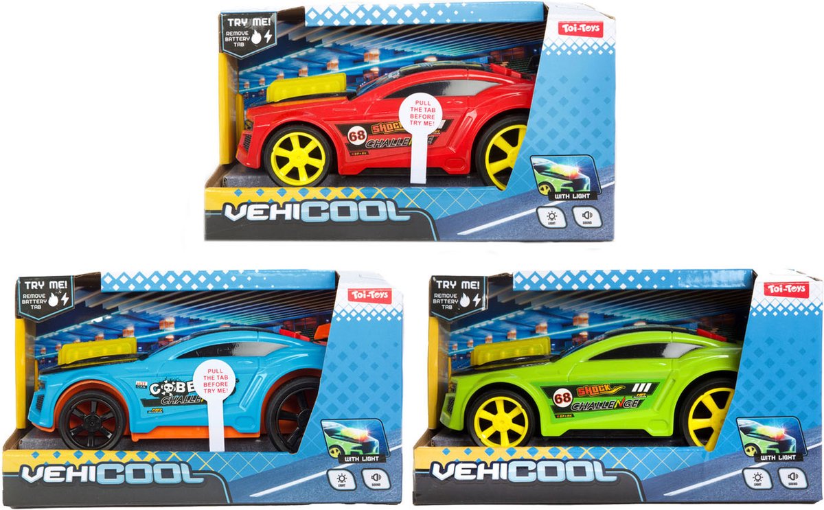 Vehicool rally auto met licht en geluid