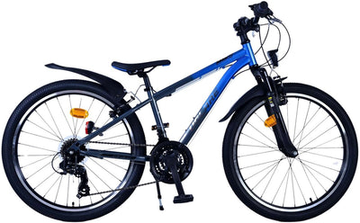 Volare xc race kinderfiets - 24 inch - blauw grijs - 21 versnellingen