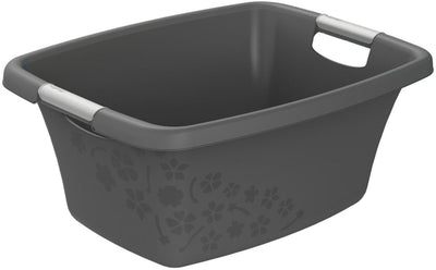 Rotho - wasmand - 25 liter - bloemen grijs