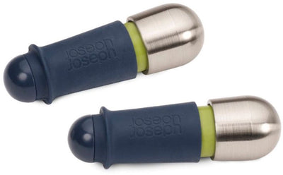 Joseph joseph barwise twist-lock wijnstoppers – blauw