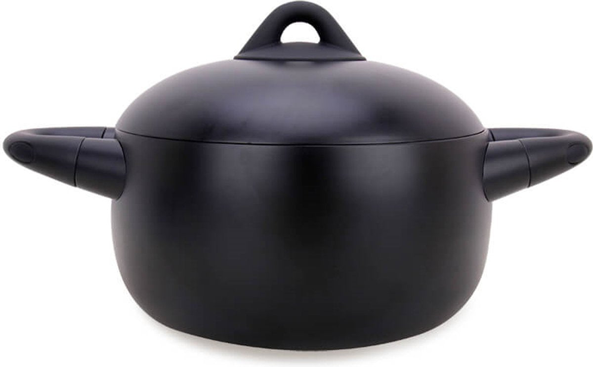 Maestro mr-4017-18 - kookpot met deksel 2.2l (18 cm) - gegoten aluminium - antiaanbaklaag - zwart