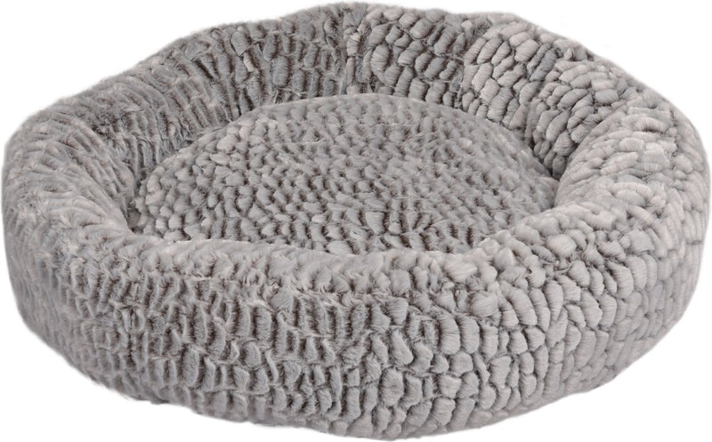 Flamingo mand snoozzy rond - grijs - 70 x 70 x 18 cm - zachte mand voor honden en katten