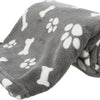 Trixie hondendeken kenny fleece bot pootjes grijs