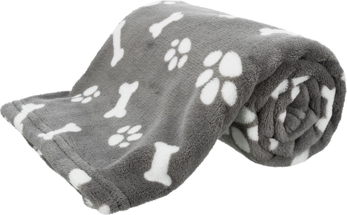 Trixie hondendeken kenny fleece bot pootjes grijs