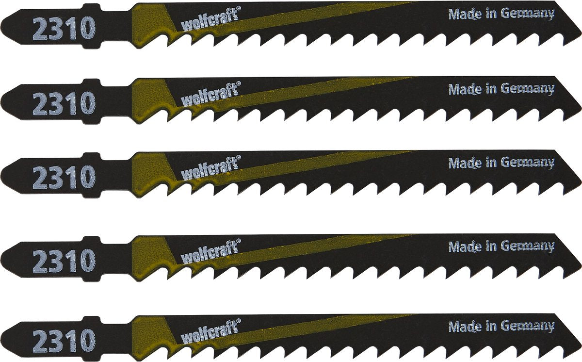 Wolfcraft - 5 decoupeerzaagbladen - decoupeerzaagblad t-schacht - 100mm - 2360000