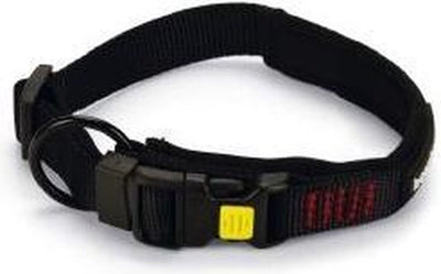 Beeztees parinca hondenhalsband - nylon zwart - 50-55 cm x 25 mm