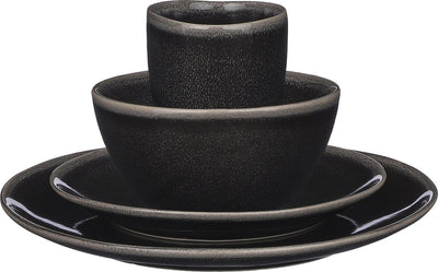 Mica decorations tabo serviesset 4 persoons - zwart