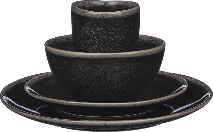 Mica decorations tabo serviesset 4 persoons - zwart