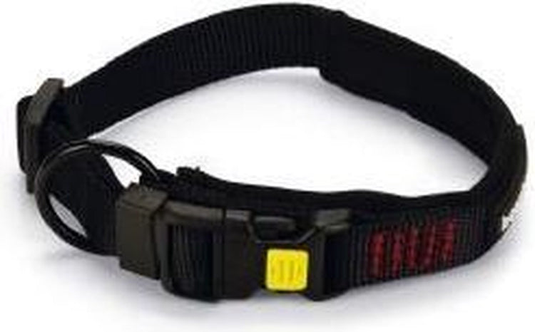Beeztees parinca hondenhalsband nylon zwart - 55-60 cm x 30 mm