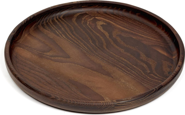 Pascale naessens serax pure dienblad hout rond dark brown 29 x 2,5 cm