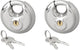 Proplus set van 2 discussloten 70 mm – voor aanhanger, schuur en opslag – gelijksluitend met 2 sleutels – zilver