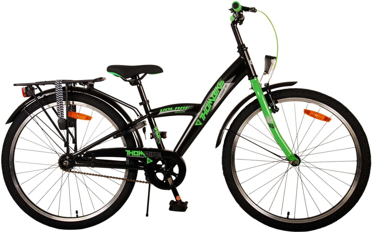 Volare Thombike Kinderfiets - Jongens - 24 inch - Zwart Groen