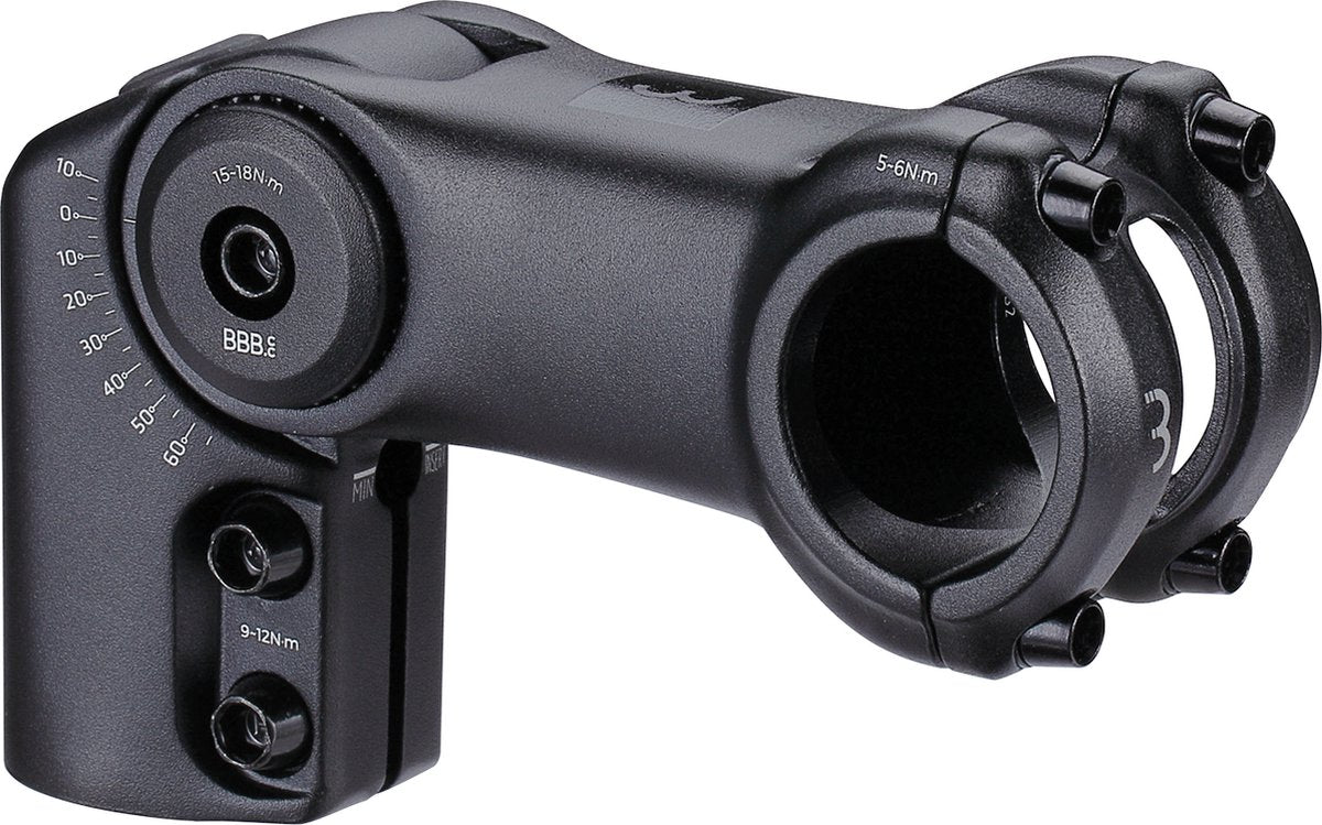 Bbb cycling stuurpen verstelbaar 100mm - verstelbare stuurpen racefiets, e-bike mtb - 31.8mm stuurpenverlenger - -40° +60° hoek - highfix - bhs-35