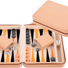Engelhart backgammon reisspel met rits - beige