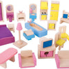 Bigjigs poppenhuis meubeltjes - - hout - meubels poppen - 26-delig