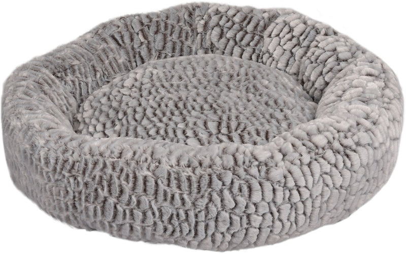 Flamingo mand snoozzy rond - grijs - 70 x 70 x 18 cm - zachte mand voor honden en katten