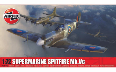 Airfix modelbouwpakket militaire voertuigen - 02108a supermarine spitfire mk.vc plane plastic - 1:72 - modelbouw