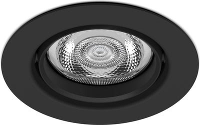 Philips led philips impala inbouwspot - 1-lichts - zwart - rond