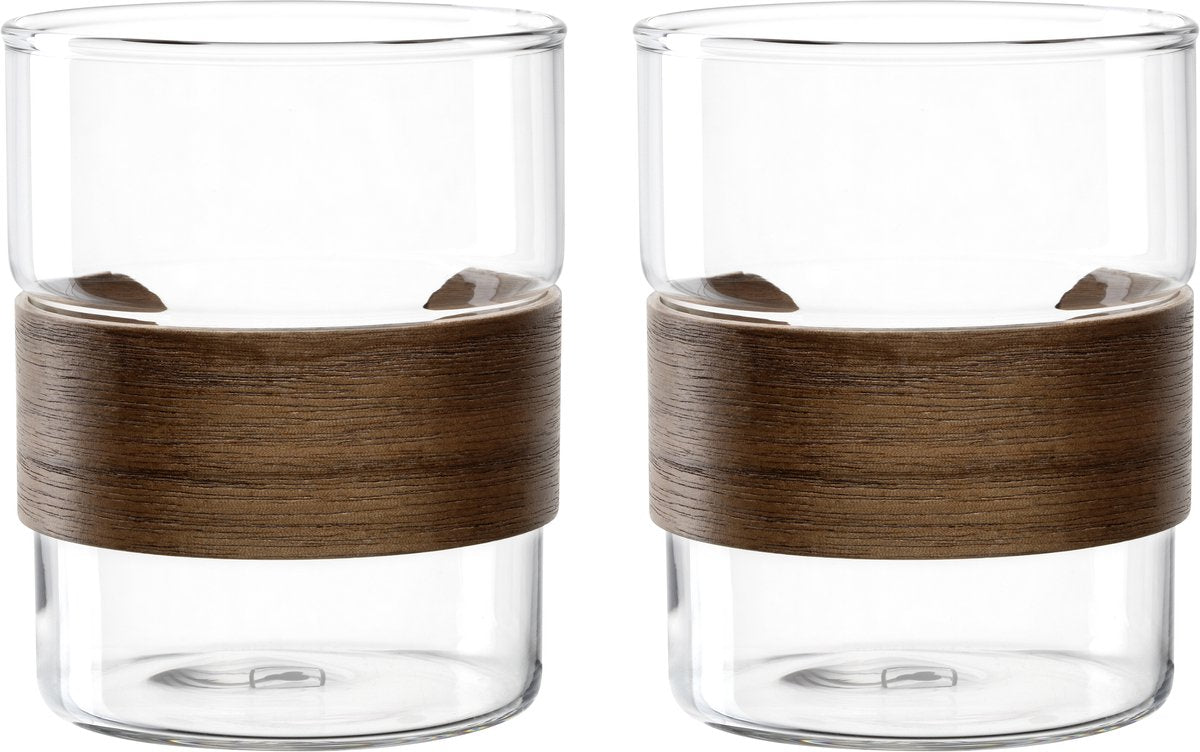 Leonardo novo legno theeglas 320ml - set 2