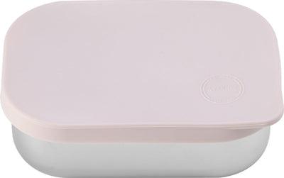 Aya ida aya ida - lunch box - opbergdoos - meenemen - brood - lunch - salade - rvs- siliconen deksel - 900ml - soft rose
