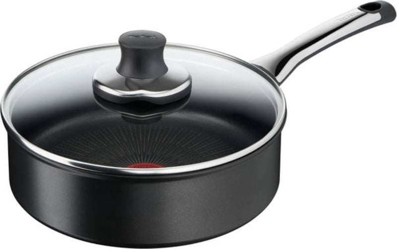 Tefal excellence hapjespan met deksel - inductie - 24cm - anti-aanbaklaag - temperatuursensor - zwart