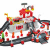 Écoiffier ecoiffier abrick bouwset - brandweer speelton met deksel als speelbasis - accessoires voor mini-stad - vanaf 18 mnd - 117 dlg.