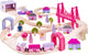 Bigjigs houten treinset stad - roze